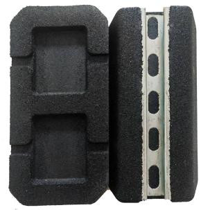 Black Grooved Rubber Pads Customized Rubber Pads For Railway Tracks
