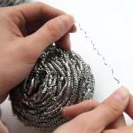 Sprial Shape Stainless Steel Cleaning Pads Strong Cleaning Capacity