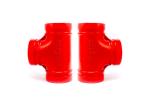 Durable Ductile Iron Pipe Fittings Grooved Reducing Tee Female Connection