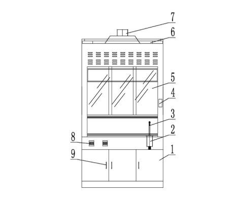 Chemical Steel Fume Hood , Anti Corrosion PP Blower Laboratory Ventilation Hoods
