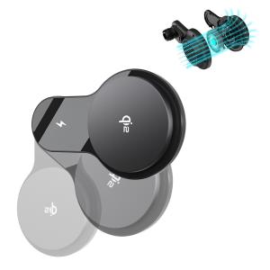 Wholesale 16 Magnets Strong Magnetic Suction Iphone Wireless Charger Ultra-Thin Fan Cooling Car Phone Holder from china suppliers