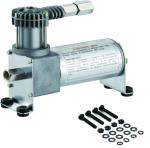 Single 120psi Chrome Air Suspension Pump 12 Volt Stainless Lead Hose YURUI 6273R