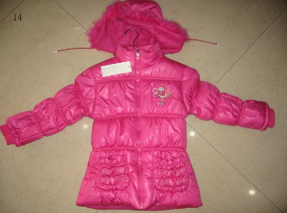 Apparel girl's padding jackets stock(coats,tops,children's clothing,children's