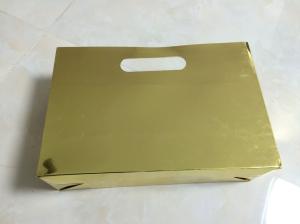 China Gold foiled printing customized shopping paper bag with die cut handle on sale