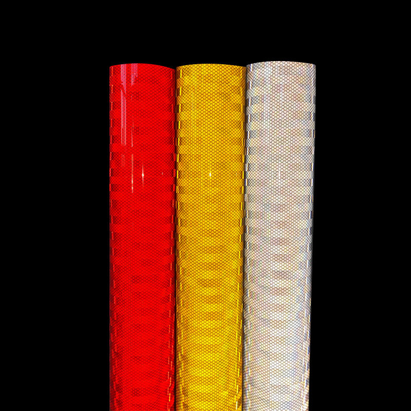 Metallized Silver Micro Prismatic Reflective Sheeting Vinyl Strong Flexibility