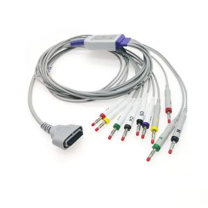 Wholesale EDAN DX12 Compatible 10 Leads IEC AHA Holter ECG Cable With Banana 4.0 from china suppliers