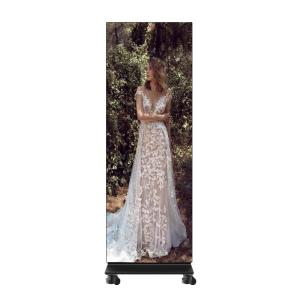Wholesale P0.9 Floor Standing LED Poster Cabinet 1x5 600*1687.5mm Screen Size For Storefront from china suppliers