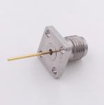 Female 50Ohms Waterproof Coaxial Connector 40GHz 2.92mm With Flange 4 Holes