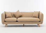 High Resilience Corner Sectional Couch , Khaki Living Room Fabric Sofas