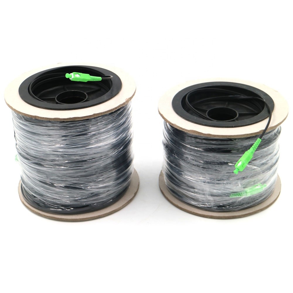 Simplex Fiber Optical Patch Cord SC SC APC Singlemode G657A1 FTTH Drop Cable Drum