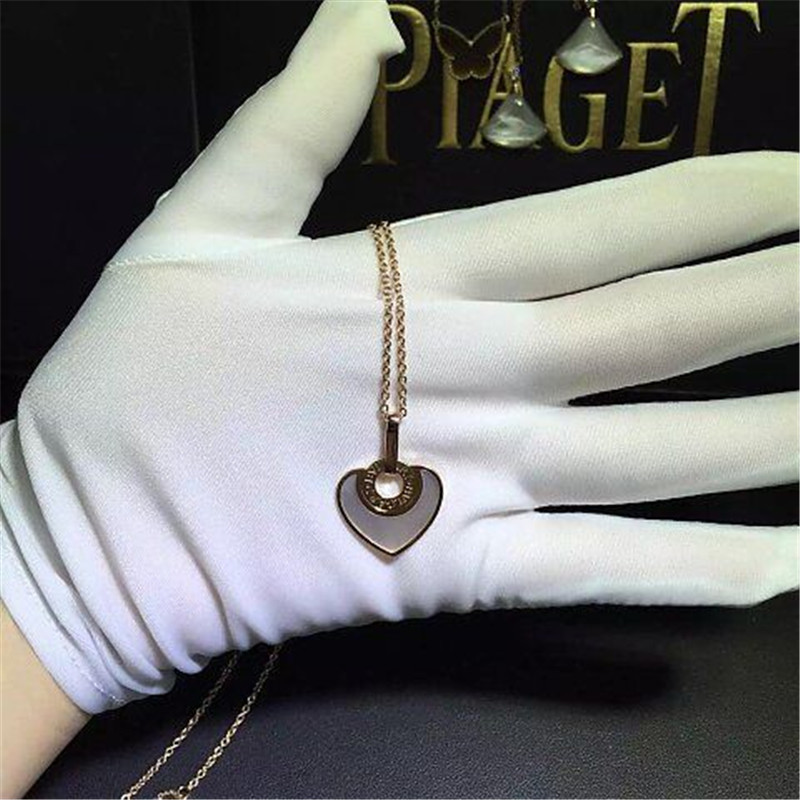 B BVGARI series love diamond necklace 18k gold white gold yellow gold rose gold diamond necklace