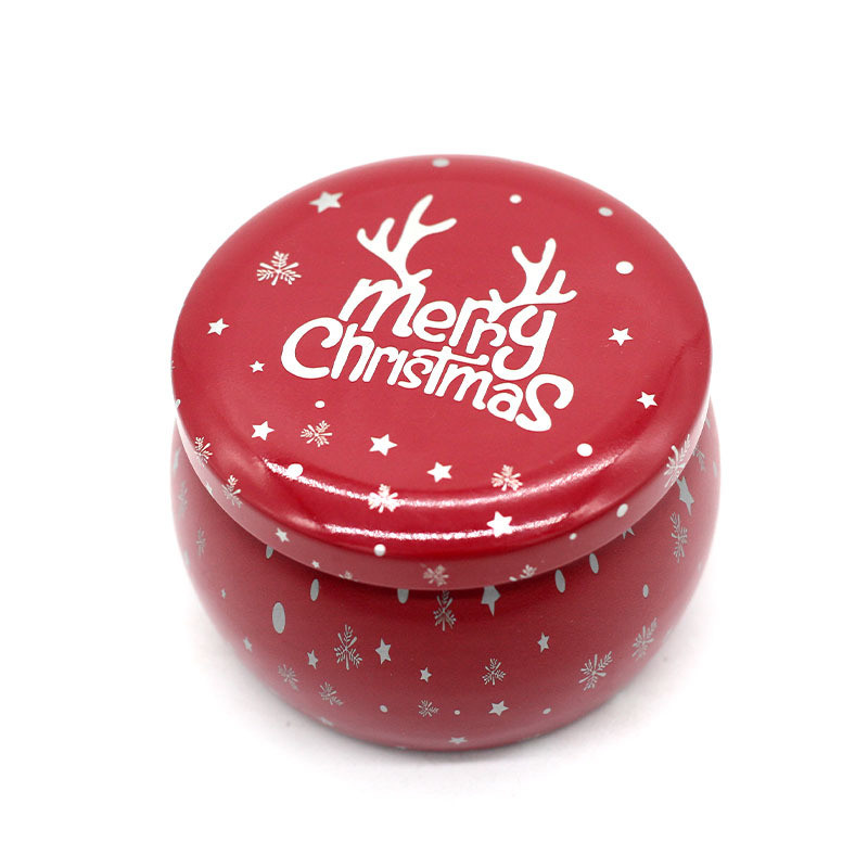Wholesale Home Fragrance Fashion Fancy Santa Claus Snowflake Snowman Christmas Decoration Scented Tin Candle Gift Set