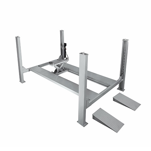 Hydraulic 4 post car lift/ 4 tons four post car lift with electrical secondary jack