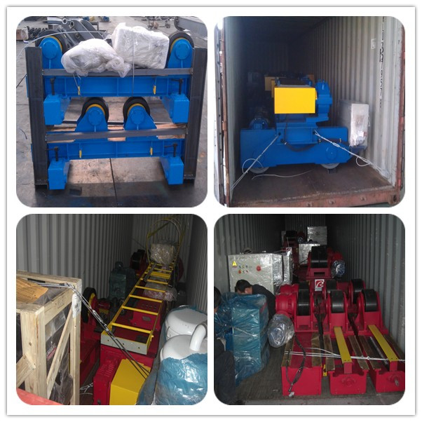 Bolt Adjustable Pipe Welding Rotator with Steel Wheel For Vessels / Pipe