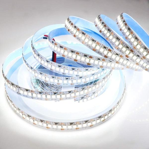 12V 240LEDS/meter SMD 2835 LED Strip light 1200LEDs 16.4Ft 26000LM High Density IP20 no-waterproof Natural White 4000K