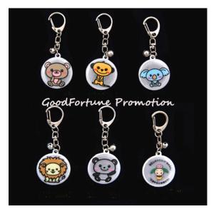 Wholesale promotion printed logo Eco pvc reflective traffic safety item keychain keyrings gift from china suppliers