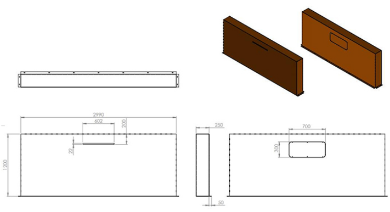 Customizable Corten Steel Water Fountain Anti Corrosion Garden Water Features