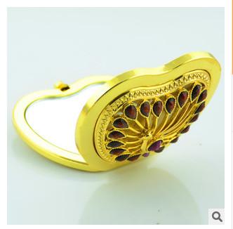 New creative promotion gift customed diamond logo copper apple luxury pocket