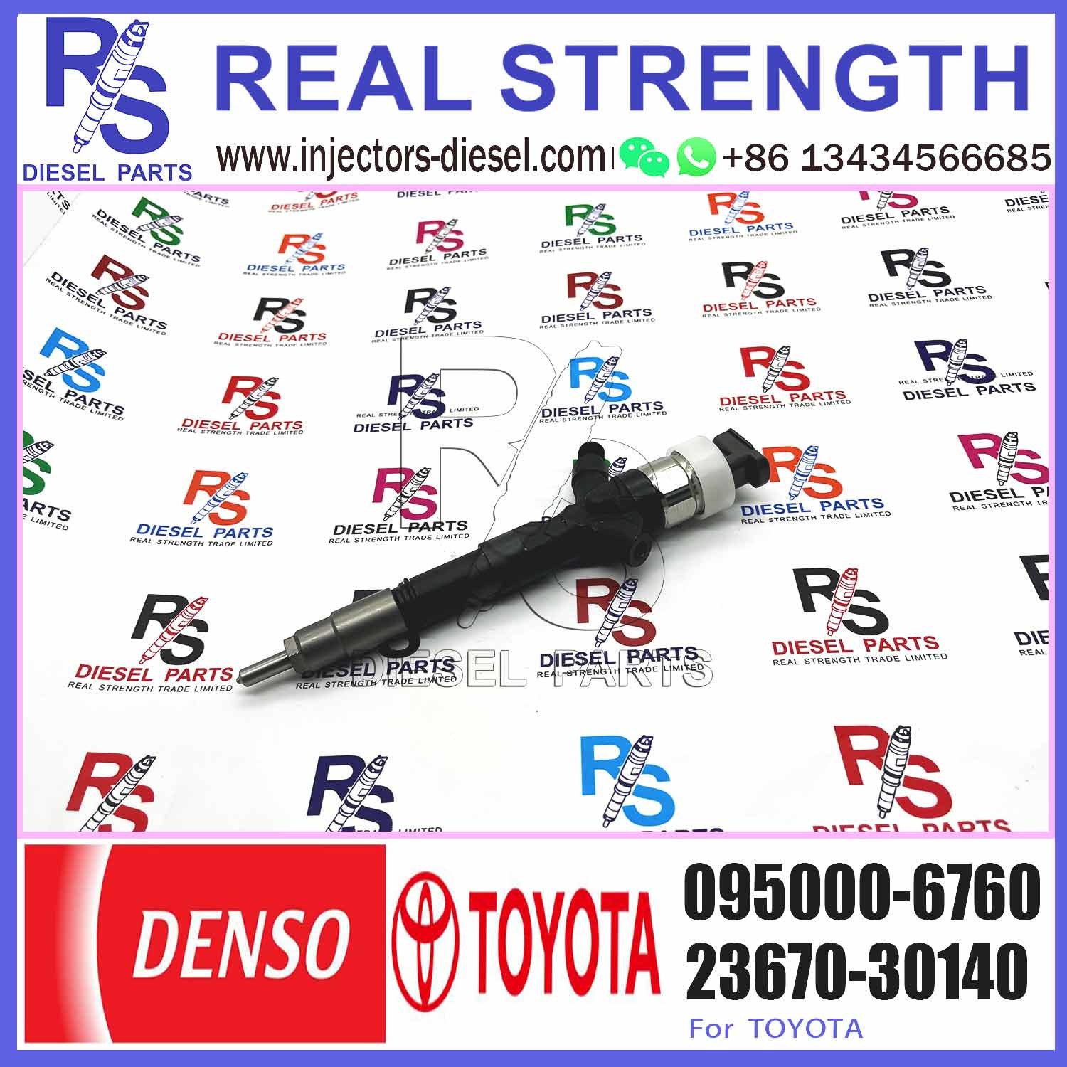Common Rail Fuel Injector 23670-30140 095000-6760 for 1KD/2KD-FTV