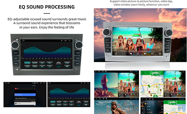 Universal Car Android Stereo 4*50W 7in Double Din Radio For Opel70S