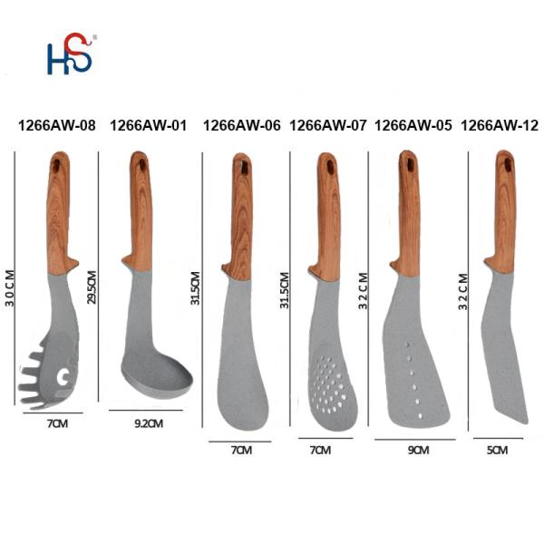 ISO9001 Certified Non-stick Cookware Set with Wooden Finish Handle and Kitchen Utensils