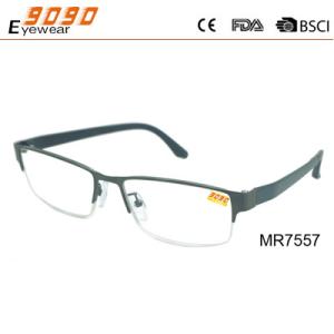 Wholesale Semi-rimleess hot sale reading glasses,made of metal,suitable for men and women from china suppliers