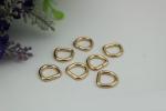 Manufacture supplier light gold 6mm welded iron wire D ring for handbag