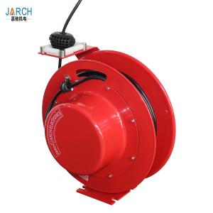 China Electric Spring Driven Cord Retractable Hose Reel 45 Feet Of 12/3 Cord GFCI Dual Outlet on sale