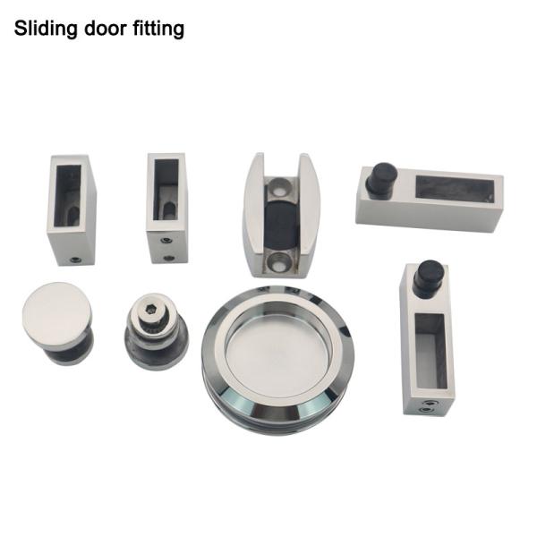 80-120kg Load Bearing Frameless Sliding Glass Door Hardware for Bathroom