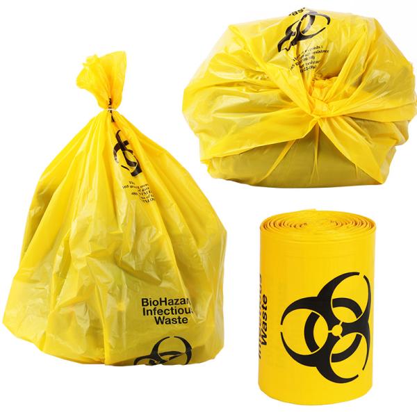 Custom Printing Plastic Biohazard Infectious Waste Bag In Roll