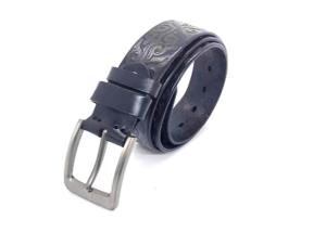 Wholesale Vintage Tooled Full Grain Cowhide Leather Casual Jean Belt For Men 1.5&quot; Wide from china suppliers