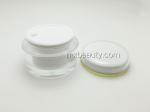 high quality classic PMMA/acrylic cream jar white UV coating with hot stamping