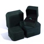 Luxury Green Microfiber Leather Jewelry Package for Earrings and Rings from