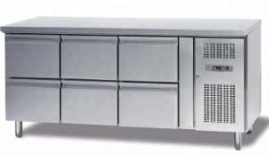 Wholesale 304 Stainless Steel Fridge Freezer , Work Bench Fridge with 6 drawers from china suppliers