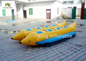 China PVC Tube Banana Inflatable Fly Fishing Boats 16 Persons Double Pulled Motorboat on sale