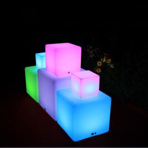 Plastic LED Cube Light With Remote Control And Adjustable Brightness