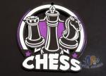 2D / 3D Design Glow In The Dark Chess Medals Participation Medals Spray Black