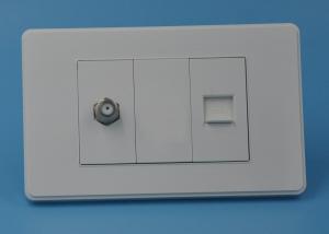 Wholesale Flame Resistant Wall Mounted Tv Sockets , Standard Tv Aerial Wall Socket from china suppliers