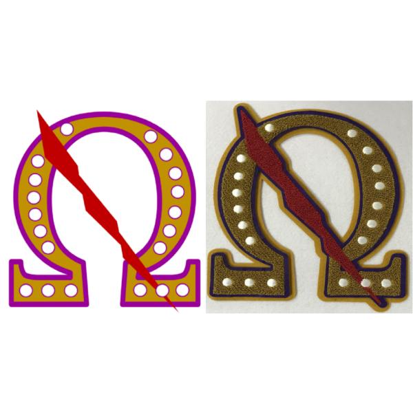 Custom Chenille Embroidery Patches Ghost Shape Patch Pantone Color