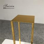 ZT-369 Hot sale square gold metal flower stand for wedding decoration