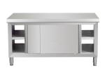 1.2mm Food Prep Garage Cabinet Workbench , Stainless Steel Kitchen Table