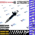 1KD-FTV Common Rail Fuel Nozzle Injector 095000-6180 095000-5890 For TOYOTA