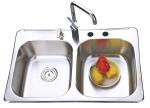 Press Kitchen Sink SUS304 Stainless Steel Kitchen Sink Double Bowl Kitchen Sink