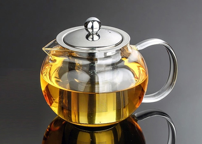 Pyrex Coffee Heat Resistant Glass Teapot , Borosilicate Glass Tea Kettle