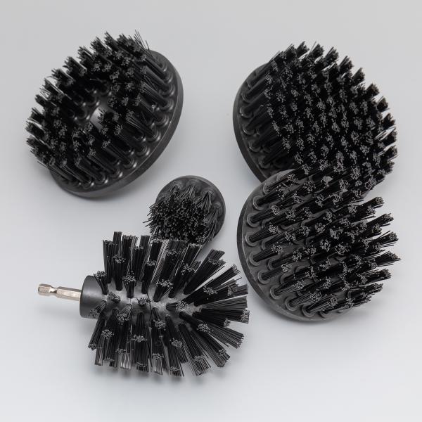 Black color Nylon Scrubber Drill Attachment Drill Scrubber Brush Black Hard