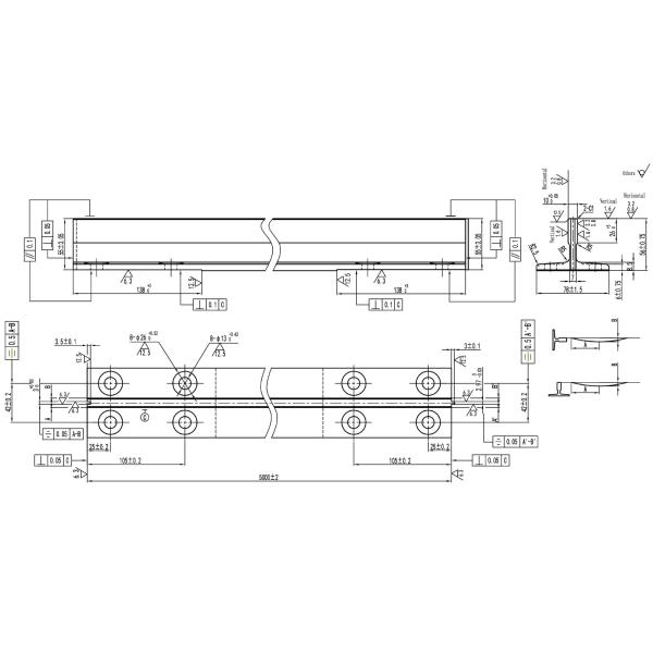 Elevator Parts Machined Elevator Guide Rail High Precision Guide Rail