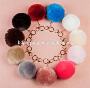 Wholesale 2016 new style faux fox fur pom pom fashion accessory ball faux fur key chain from china suppliers