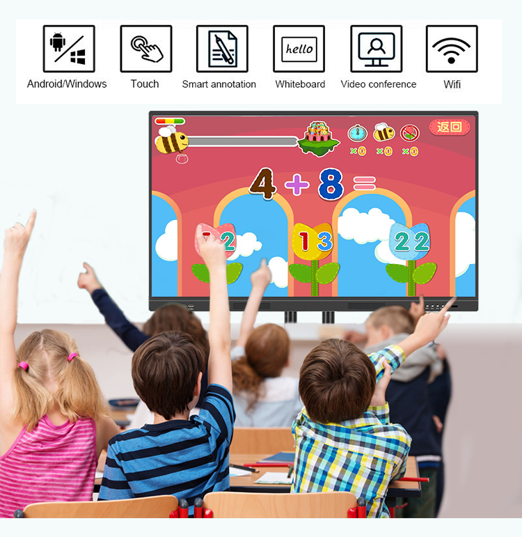 ODM 55 Inch LCD Touch Screen Smart Interactive Electronic Whiteboard