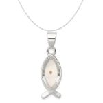 Carat in Karats Sterling Silver Antiqued Rhodium-Plated Lobster Clasp Pendant