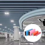 Transfer Extruded Aluminium Slat Ceiling Panels , Suspended Strip Ceiling